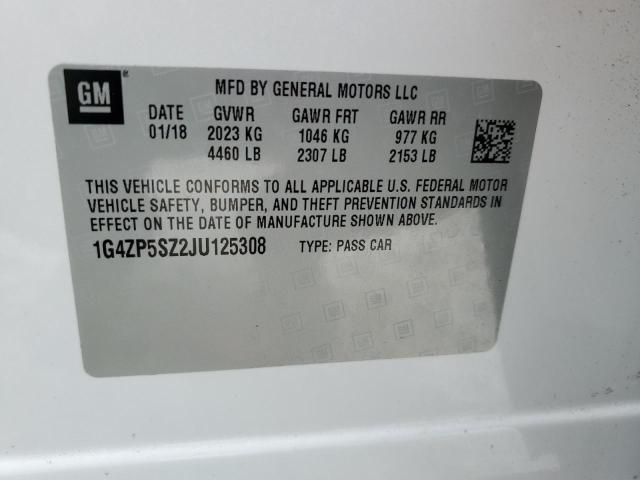 1G4ZP5SZ2JU125308 - 2018 BUICK LACROSSE ESSENCE WHITE photo 12