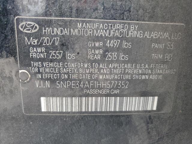 5NPE34AF1HH577352 - 2017 HYUNDAI SONATA SPORT 黑色 照片 12