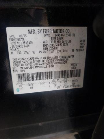 2LMPJ6LR2GBL21930 - 2016 LINCOLN MKX RESERVE 黑色 照片 12