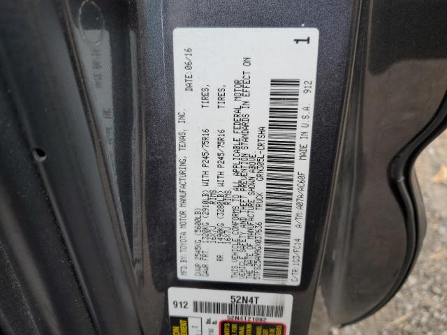 5TFSZ5AN9GX037636 - 2016 TOYOTA TACOMA ACCESS CAB ვერცხლისფერი ფოტო 12