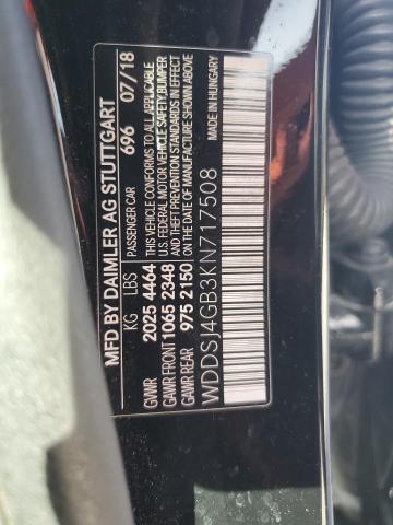 WDDSJ4GB3KN717508 - 2019 MERCEDES-BENZ CLA 250 4MATIC BLACK photo 12