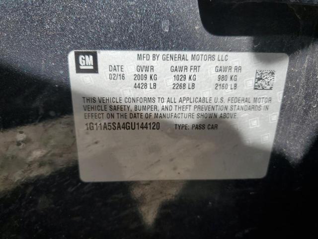 1G11A5SA4GU144120 - 2016 CHEVROLET MALIBU LIM LS Siyah fotoğraf 12