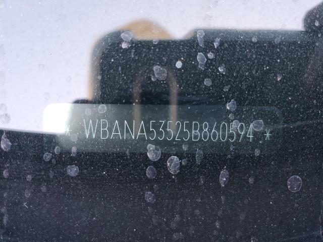 WBANA53525B860594 - 2005 BMW 525 I BLACK photo 12