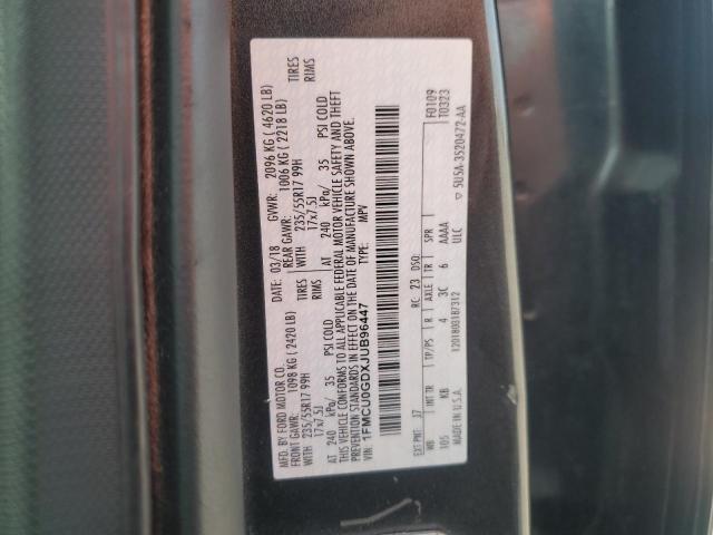 1FMCU0GDXJUB96447 - 2018 FORD ESCAPE SE 石墨色 照片 14