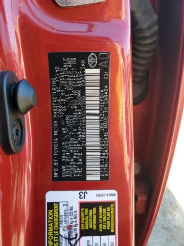 2T1BU4EE6AC517206 - 2010 TOYOTA COROLLA BASE 红色 照片 12