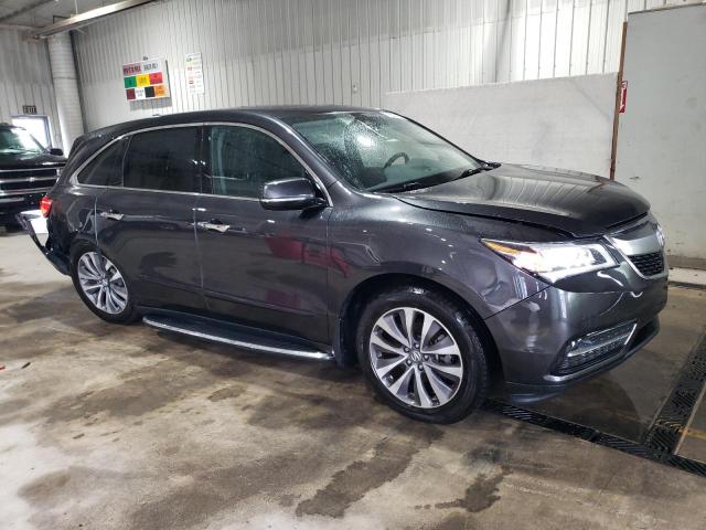 5FRYD4H41GB005921 - 2016 ACURA MDX TECHNOLOGY GRAY photo 4