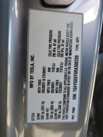 7SAYGDEF6RA308209 - 2024 TESLA MODEL Y 灰色 照片 13