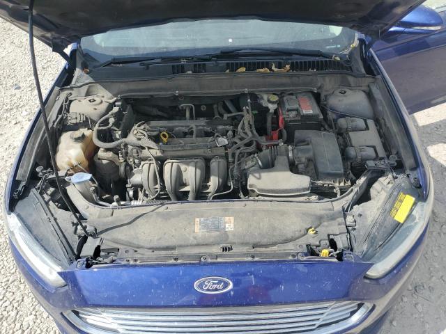 1FA6P0H77E5370787 - 2014 FORD FUSION SE BLUE photo 11