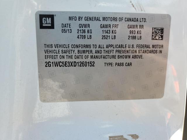 2G1WC5E3XD1260152 - 2013 CHEVROLET IMPALA LTZ WHITE photo 13