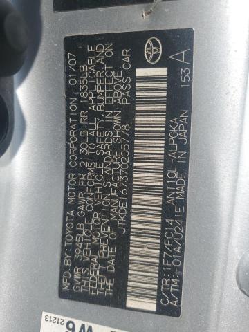 JTKDE167370205778 - 2007 TOYOTA SCION TC 灰色 照片 12