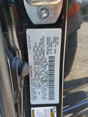 JTEBU14R148020501 - 2004 TOYOTA 4RUNNER SR5 BLACK photo 13