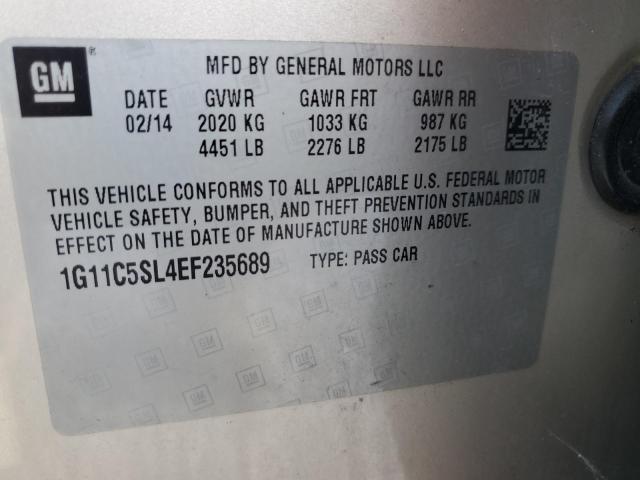 1G11C5SL4EF235689 - 2014 CHEVROLET MALIBU 1LT TAN photo 12