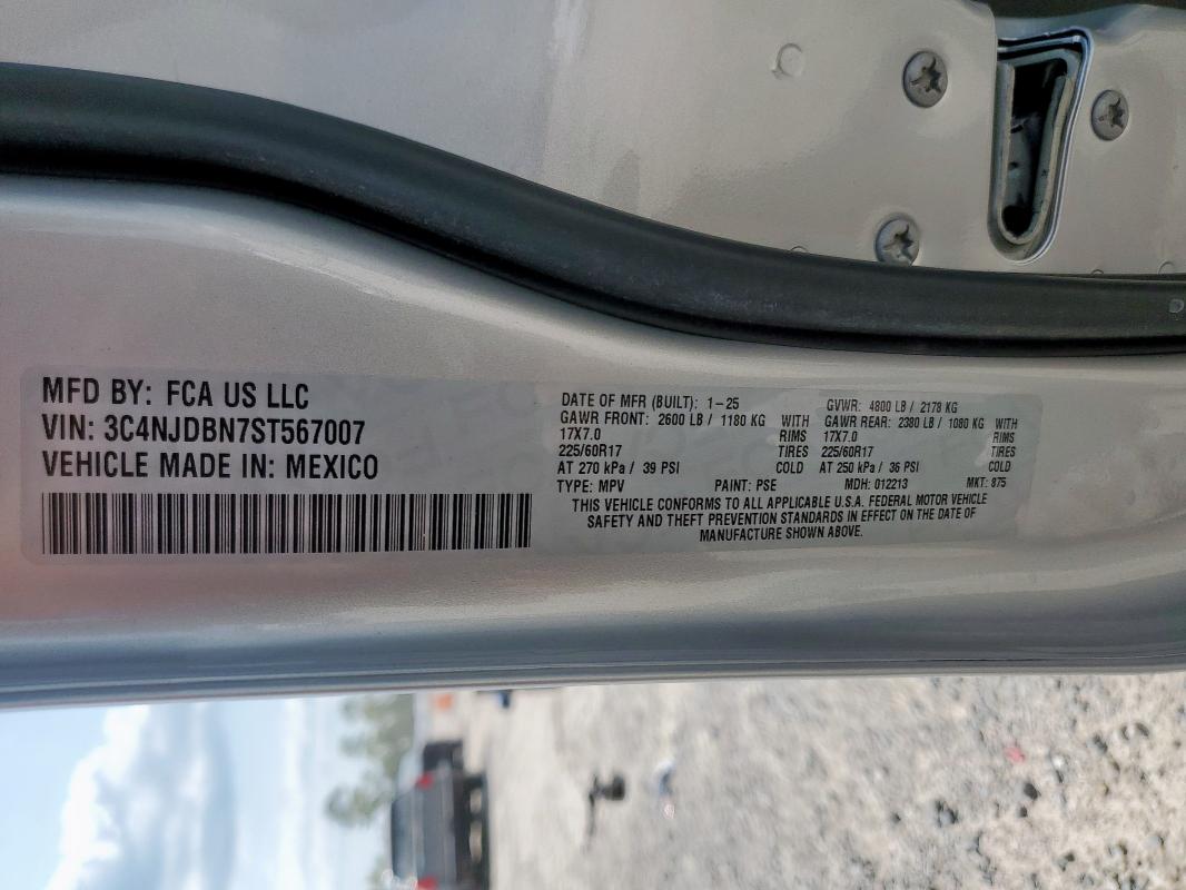 3C4NJDBN7ST567007 - 2025 JEEP COMPASS LATITUDE SILVER photo 13