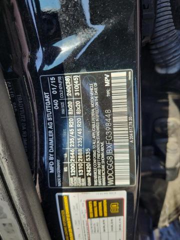 WDCGG8JBXFG398448 - 2015 MERCEDES-BENZ GLK 350 4MATIC BLACK photo 13