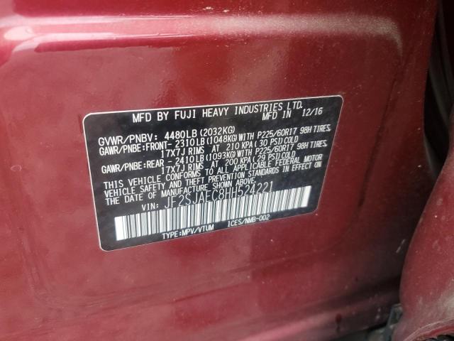 JF2SJAEC8HH524221 - 2017 SUBARU FORESTER 2.5I PREMIUM RED photo 13