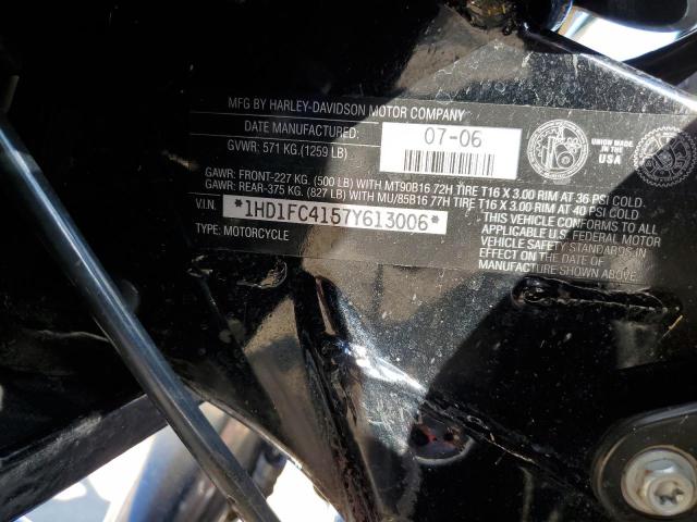 1HD1FC4157Y613006 - 2007 HARLEY-DAVIDSON FLHTCUI 勃艮第红 照片 10