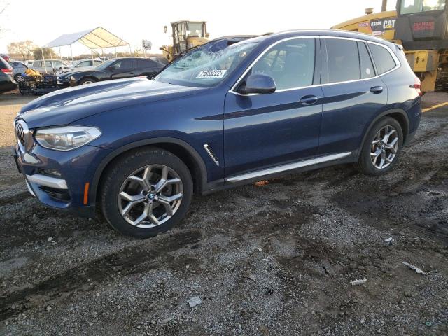 5UXTY5C03M9E99751 - 2021 BMW X3 XDRIVE30I BLUE photo 1