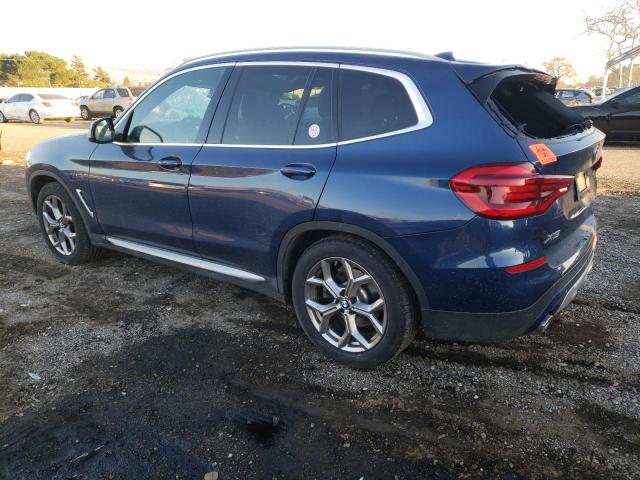 5UXTY5C03M9E99751 - 2021 BMW X3 XDRIVE30I BLUE photo 2