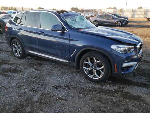 5UXTY5C03M9E99751 - 2021 BMW X3 XDRIVE30I BLUE photo 4