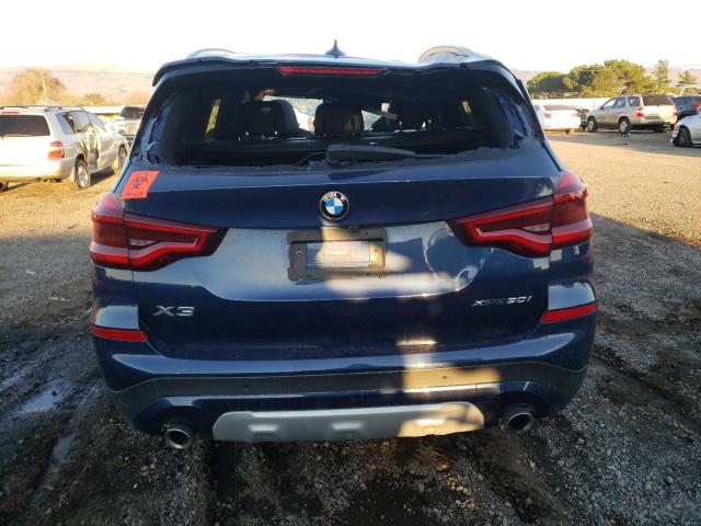 5UXTY5C03M9E99751 - 2021 BMW X3 XDRIVE30I BLUE photo 6