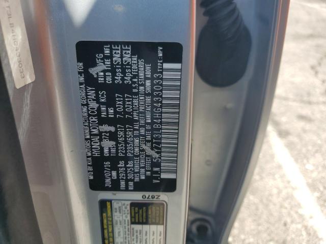 5XYZT3LB4HG433033 - 2017 HYUNDAI SANTA FE S SILVER photo 13