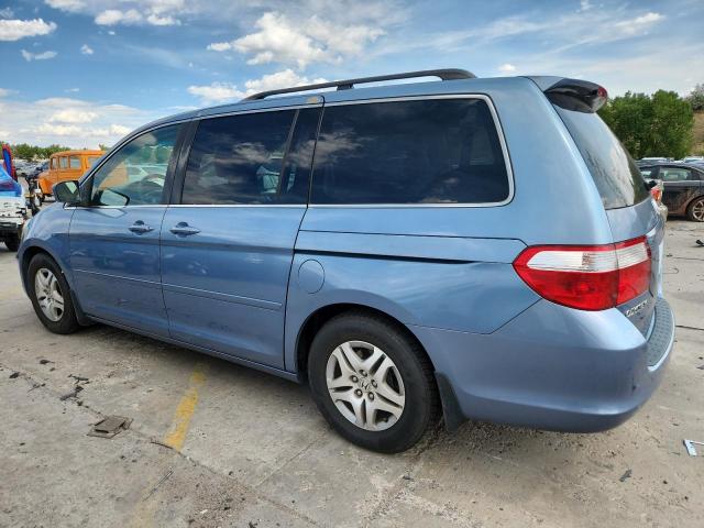 5FNRL38707B108180 - 2007 HONDA ODYSSEY EXL BLUE photo 2