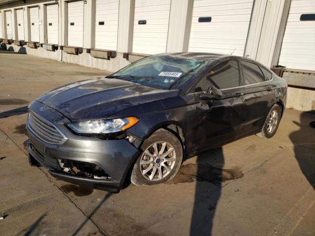 3FA6P0G76HR104146 - 2017 FORD FUSION S GRAY photo 1