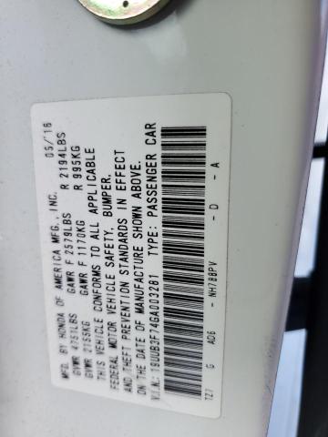 19UUB3F74GA003281 - 2016 ACURA TLX ADVANCE WHITE photo 13