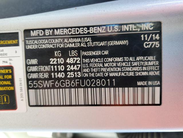 55SWF6GB6FU028011 - 2015 MERCEDES-BENZ C 400 4MATIC SILVER photo 12