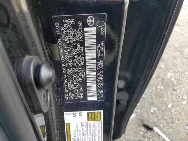 JTDZN3EU5D3210944 - 2013 TOYOTA PRIUS შავი ფოტო 12