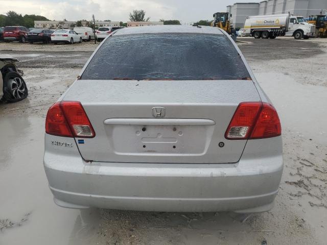 1HGES16364L008195 - 2004 HONDA CIVIC DX VP 银色 照片 6