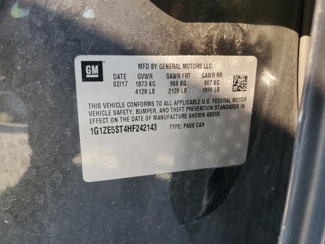 1G1ZE5ST4HF242143 - 2017 CHEVROLET MALIBU LT GRAY photo 12