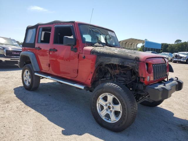 1C4BJWDG0EL207560 - 2014 JEEP WRANGLER U SPORT წითელი ფოტო 4
