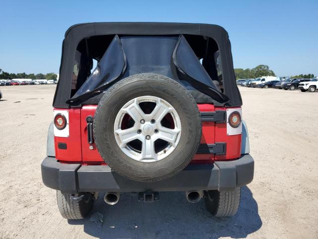 1C4BJWDG0EL207560 - 2014 JEEP WRANGLER U SPORT წითელი ფოტო 6
