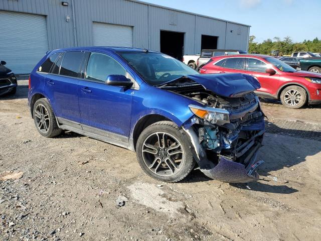 2FMDK3J97DBC48532 - 2013 FORD EDGE SEL BLUE photo 4