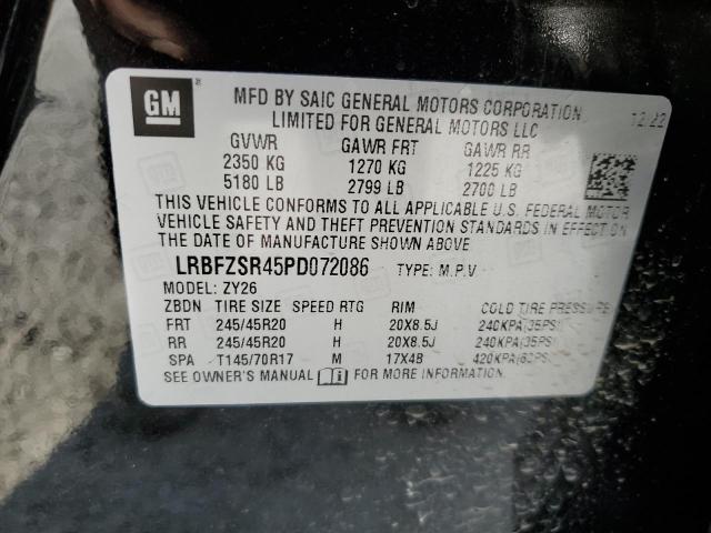LRBFZSR45PD072086 - 2023 BUICK ENVISION AVENIR BLACK photo 13