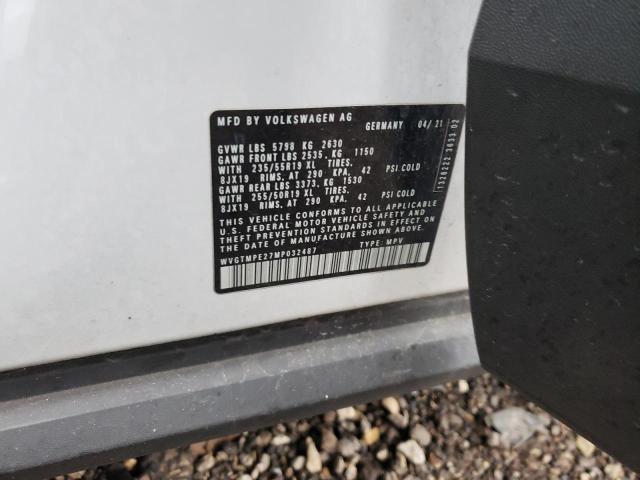 WVGTMPE27MP032487 - 2021 VOLKSWAGEN ID.4 PRO S თეთრი ფოტო 12