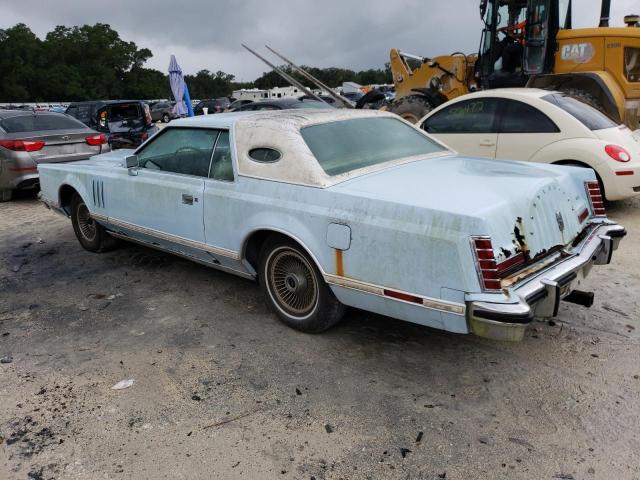 9Y89S686376 - 1979 LINCOLN MARK V BLUE photo 2