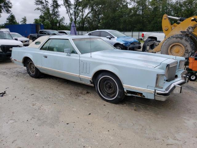 9Y89S686376 - 1979 LINCOLN MARK V BLUE photo 4