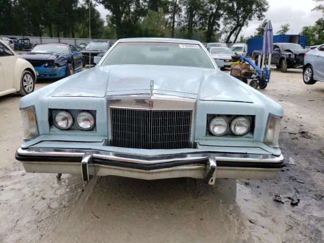 9Y89S686376 - 1979 LINCOLN MARK V BLUE photo 5