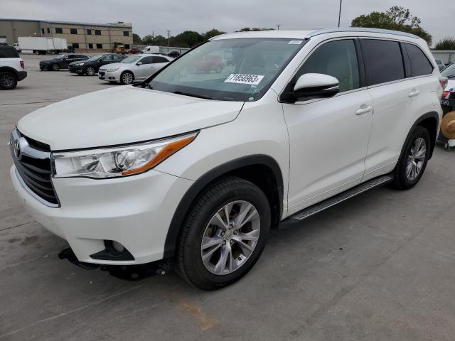 5TDKKRFH5FS087713 - 2015 TOYOTA HIGHLANDER XLE Ağ foto 1