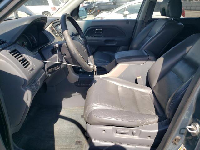 5FNYF28568B011126 - 2008 HONDA PILOT EXL BLUE photo 7