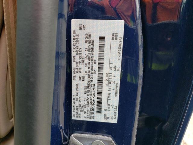 5LMCJ3C91KUL07896 - 2019 LINCOLN MKC RESERVE Mavi foto 14