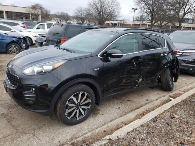 KNDPNCAC4J7378695 - 2018 KIA SPORTAGE EX BLACK photo 1