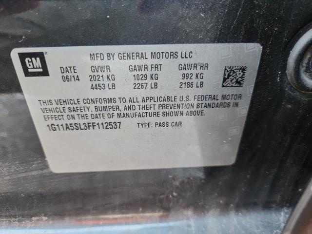 1G11A5SL3FF112537 - 2015 CHEVROLET MALIBU LS CHARCOAL photo 12