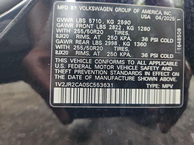 1V2JR2CA0SC553631 - 2025 VOLKSWAGEN ATLAS SE أسود صورة 13