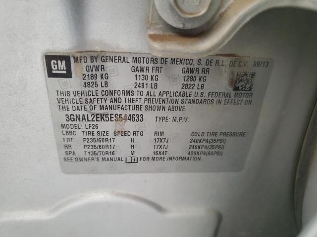 3GNAL2EK5ES544633 - 2014 CHEVROLET CAPTIVA LS 银色 照片 13