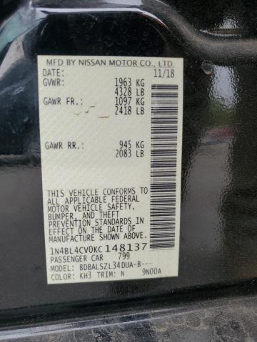 1N4BL4CV0KC148137 - 2019 NISSAN ALTIMA SR BLACK photo 12