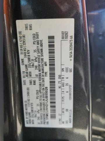 1FMCU9HD1JUB55028 - 2018 FORD ESCAPE SEL Қара фото 13