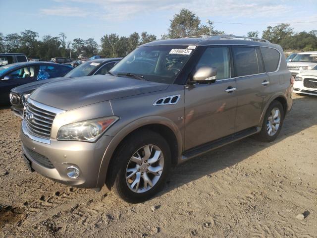 JN8AZ2NE3E9064874 - 2014 INFINITI QX80 GRAY photo 1